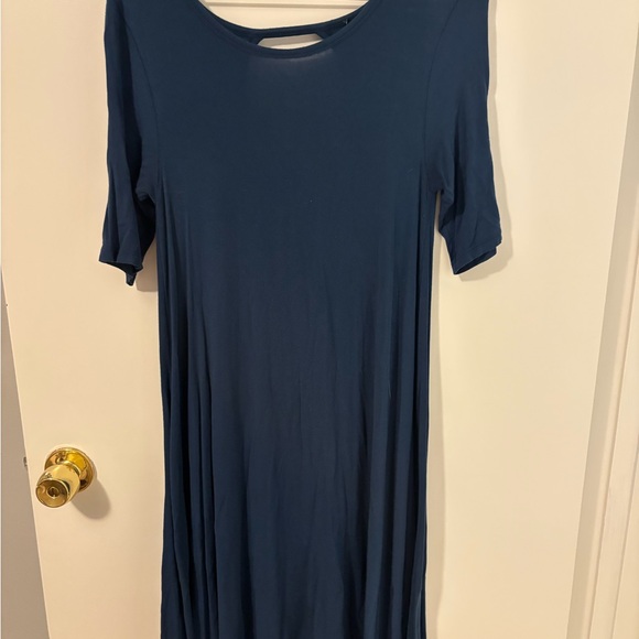 Dresses & Skirts - Chic Navy Midi Casual Flowy Romantic Girlhood Core Dress